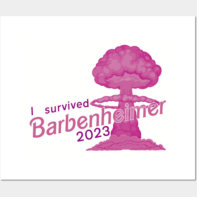 I survived Barbenheimer 2023 Wall Art by Dystopianpalace